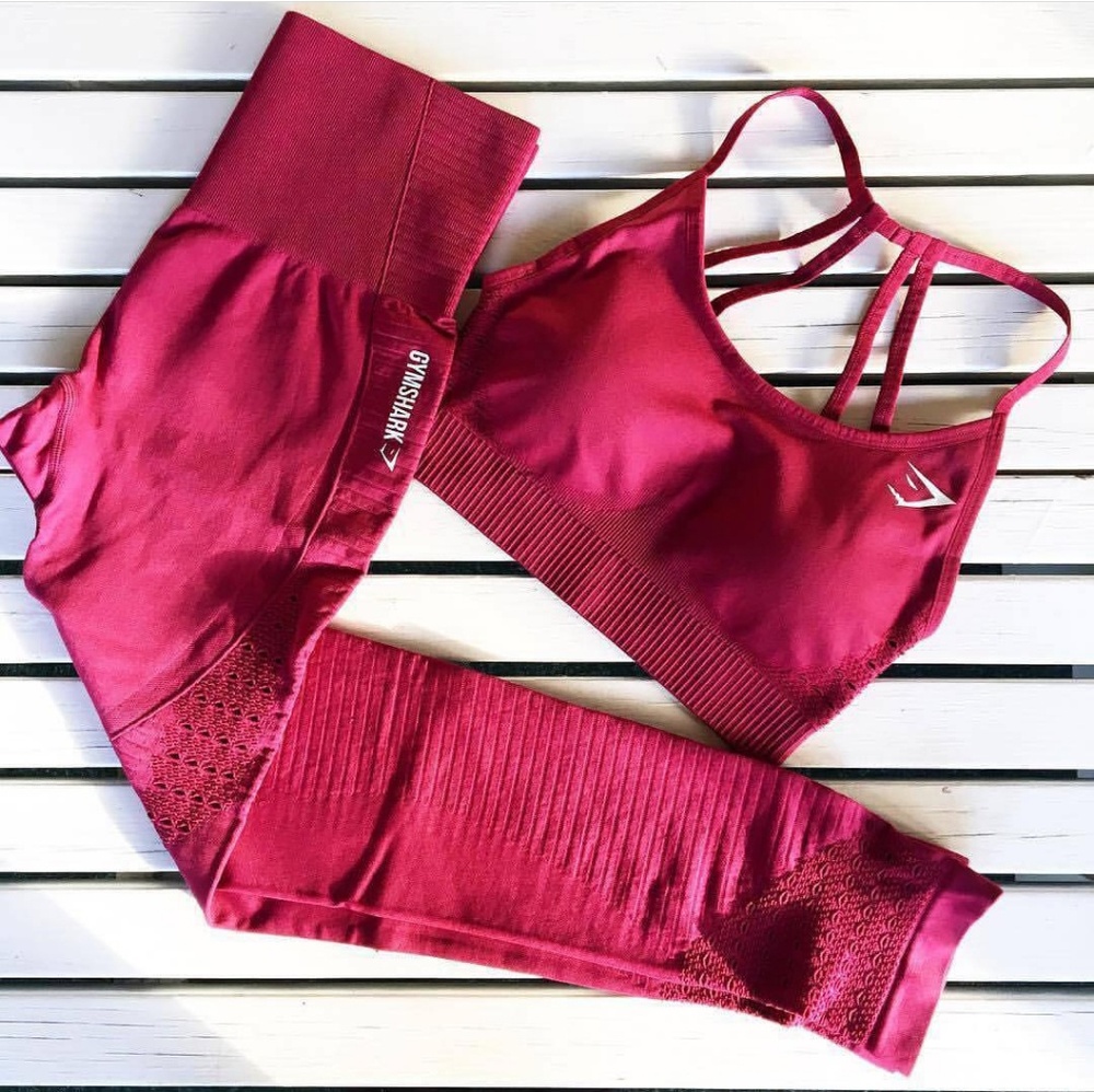 Red Gymshark Sports bra